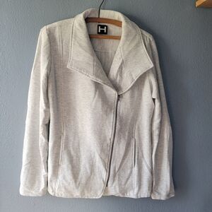 H by bordeaux zip up sweatshirt